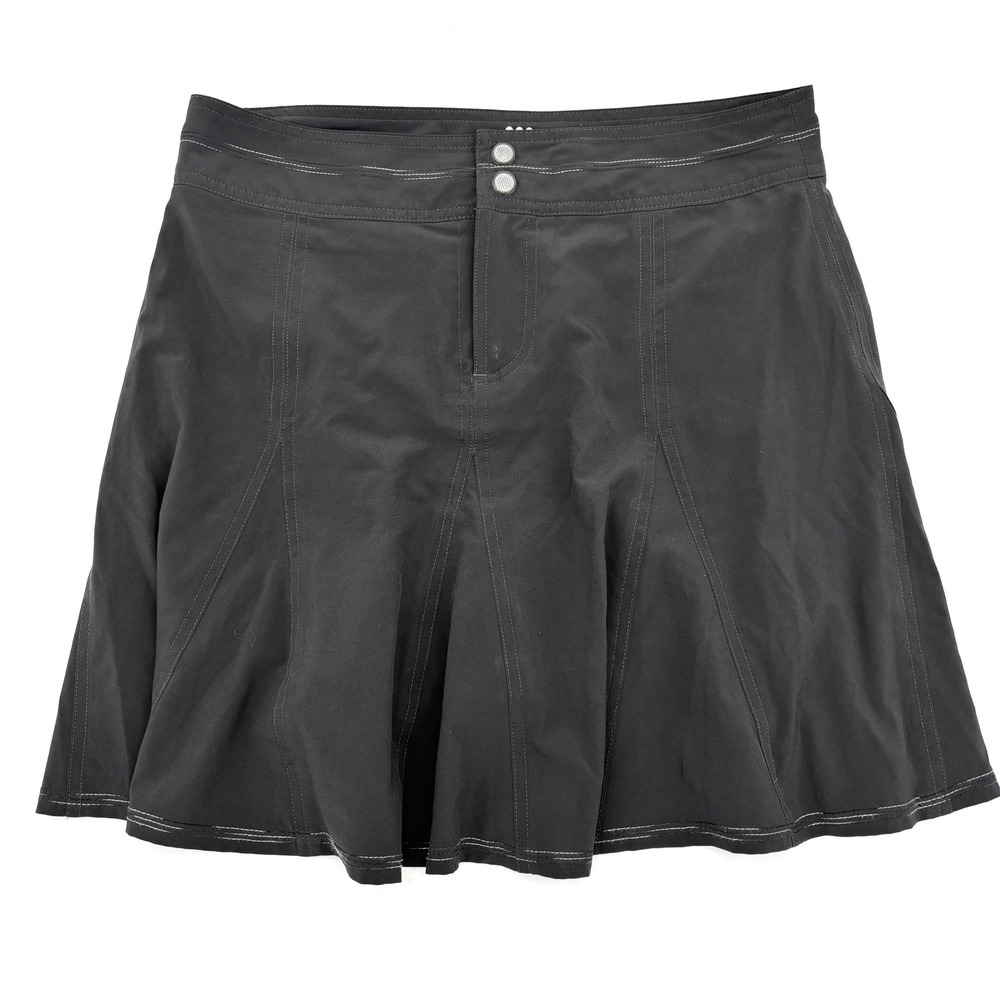 TITLE NINE Skort Skirt Gray Black Sporty Y2K Tennis Hiking Athletic Medium 6